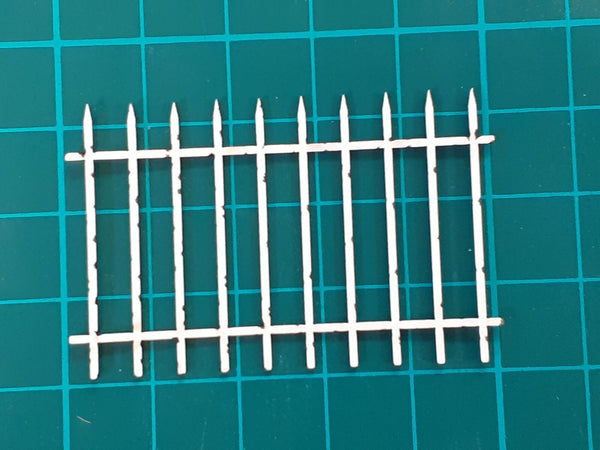 135 scale Laser cut railings - 50mm long 32mm high