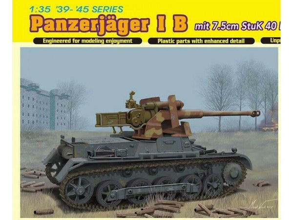 Dragon 1/35 scale WW2 German Panzerjager IB mit 7.5cm StuK 40 L/48 with Gun Crew