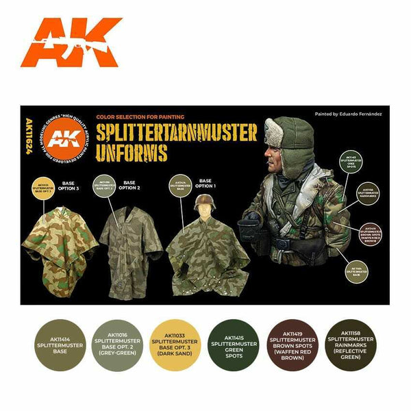AK Interactive GEN 3 - SPLITTERMUSTER UNIFORM 3G PAINT SET