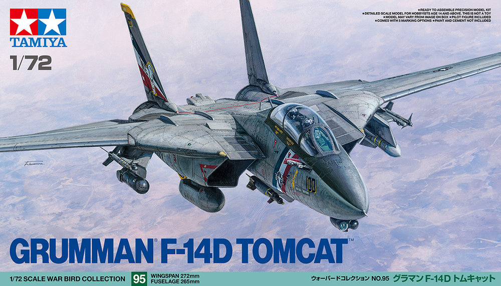 Tamiya 1/72 scale Grumman F-14D Tomcat aircraft plane model kit