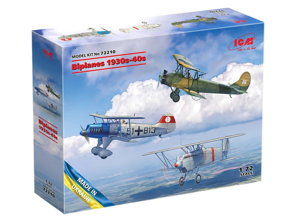 ICM 1/72 Biplanes of the 1930s & 1940s, He-51A-1, Ki-10-II, U-2/Po-2VS (Set of 3)