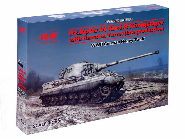 ICM 1/35 WW2 Pz.Kpfw.VI Ausf.B King Tiger with Henschel Turret (late production), WWII German Heavy Tank