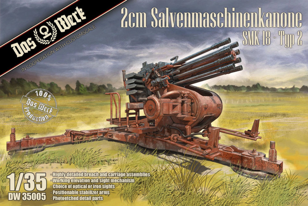 Das Werk 1/35 scale German 2cm Salvenmaschinenkanone - SMK Typ 2, 1/35