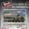 Thunder Model 1/32 WW2 US TUG Clarktor 6, MILL-33 with 2 bomb trailers