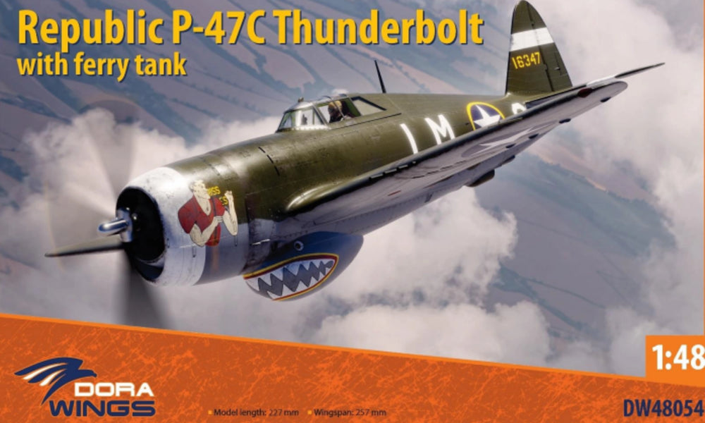 Dora Wings 1/48 Scale DORDW48054 Republic P-47C Thunderbolt with Ferry 1/48Tank