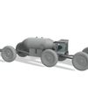 Thunder Model 1/32 WW2 US TUG Clarktor 6, MILL-33 with 2 bomb trailers