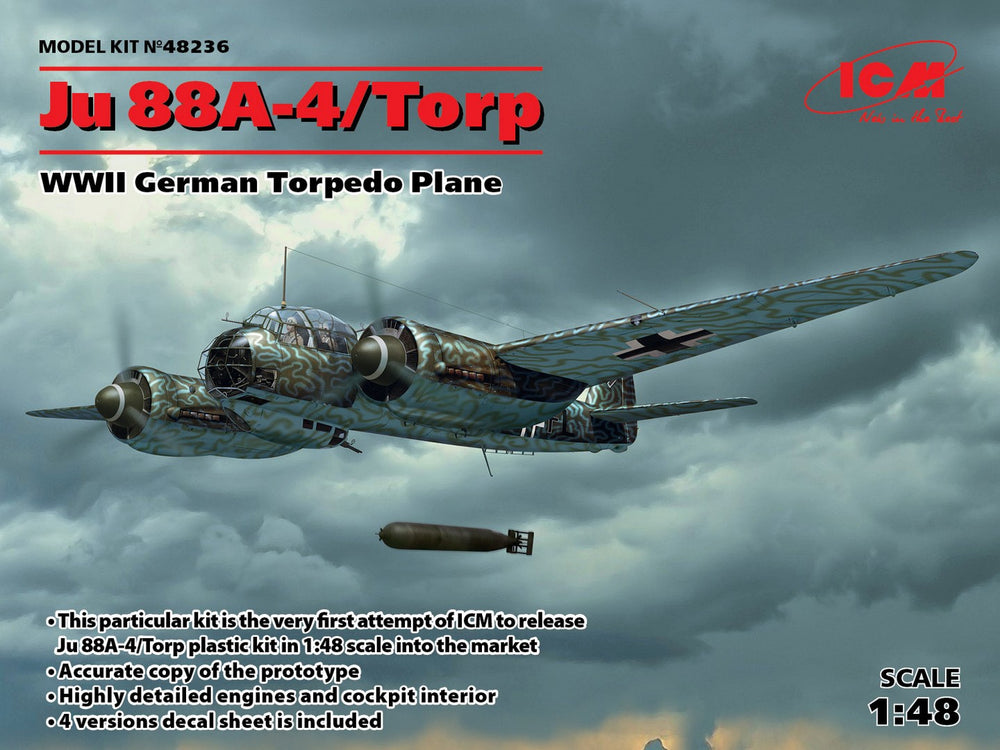ICM 1/48 WW2 Ju 88A-4 Torp/A-17, WWII German Torpedo Plane