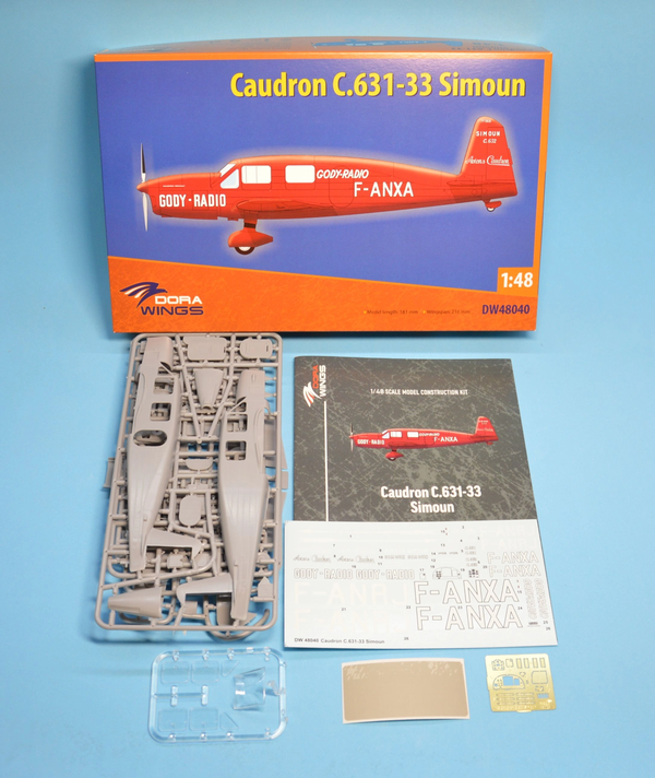 Dora Wings 1/48 Scale DORDW48040 Caudron C.631/633 Simoun, 1/48