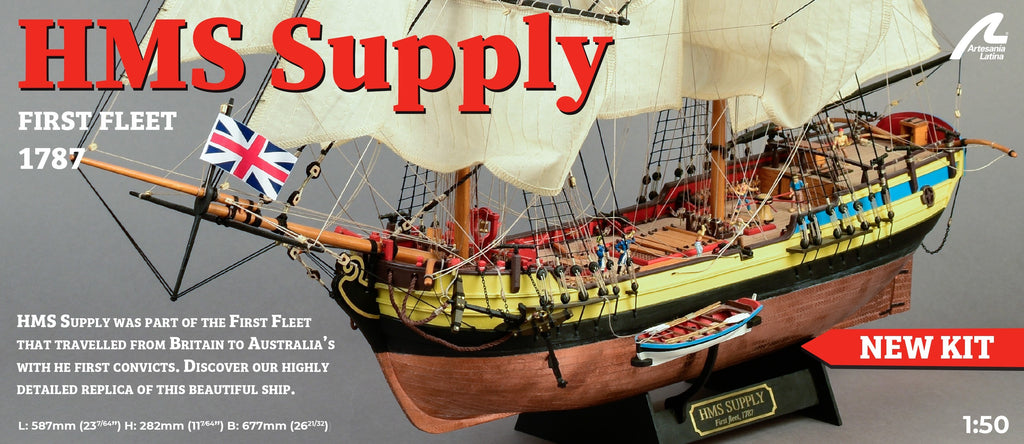 ARTESANIA 1/50 HMS Supply First Fleet + Figurines | Fields of Glory Models