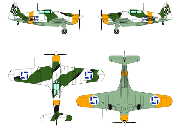 Dora Wings 1/48 Scale DORDW48057 Morane-Saulnier MS.406C.1 