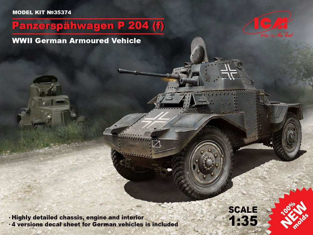 ICM 1/35 WW2 Panzerspähwagen P 204 (f), WWII German Armoured Vehicle