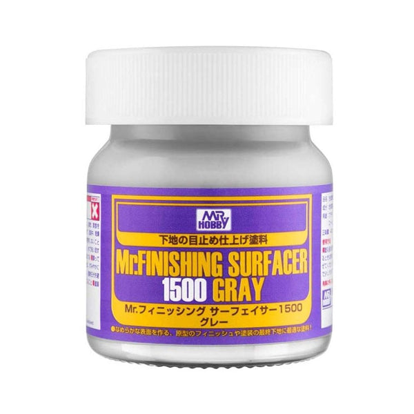 Mr Finishing Surfacer 1500 Gray (40ml) Mr Hobby model making 