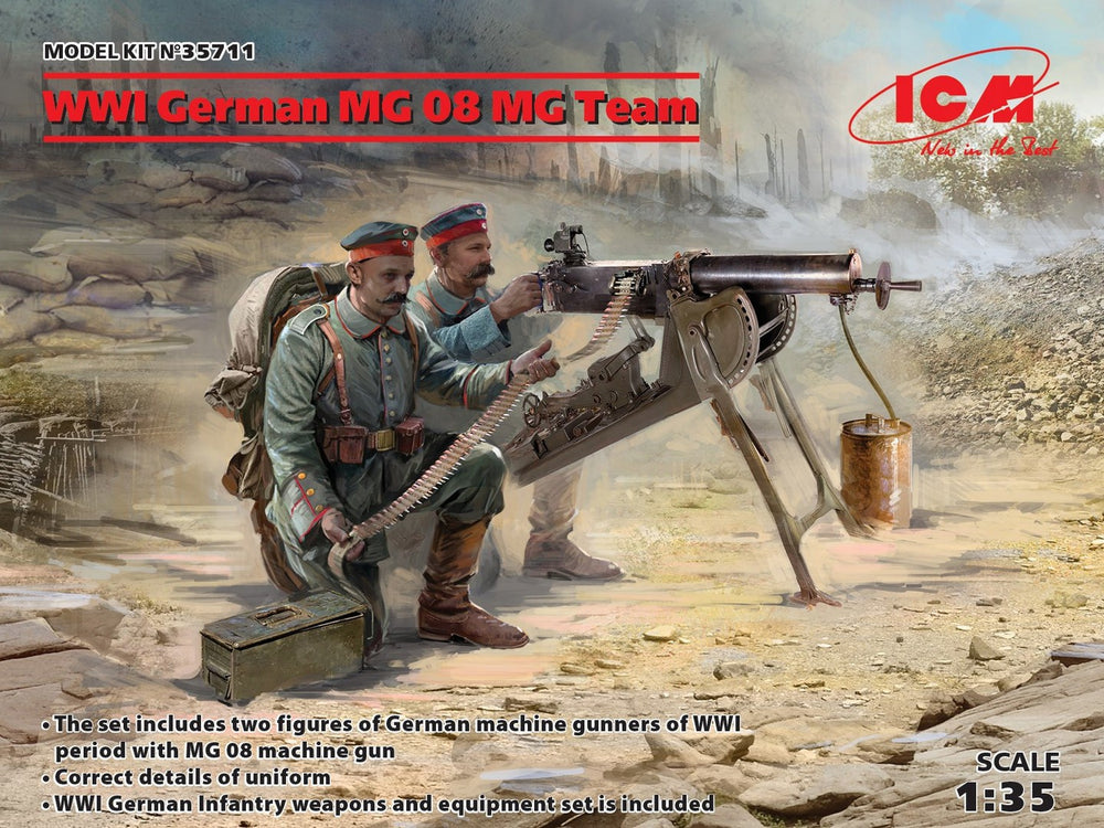 ICM 1/35 WWI German MG08 MG Team (2 figures)