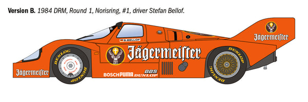 ITALERI 1/24 CARS Porsche 956 Jägermeister Racing Car
