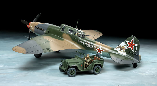 Tamiya 1/48 WW2 Soviet Russian IL-2 & GAZ-67B plane and jeep