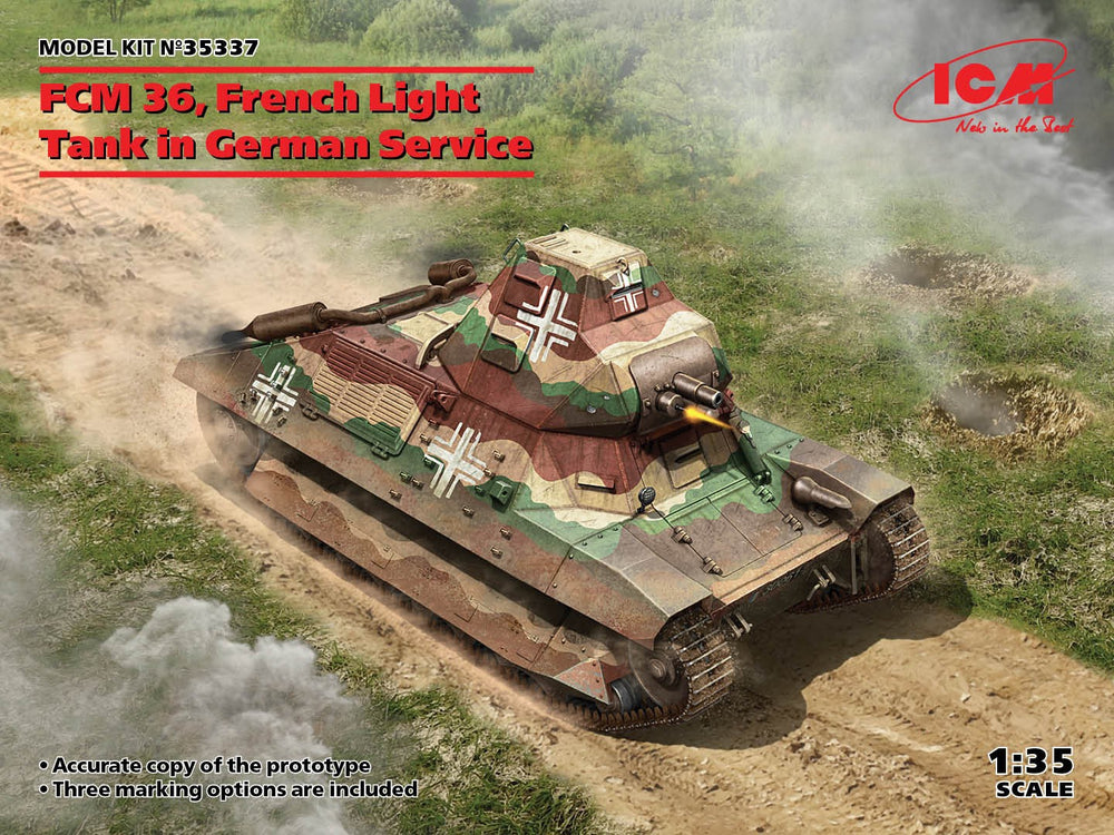 ICM 1/35 WW2 FCM 36, French Light Tank in German Service