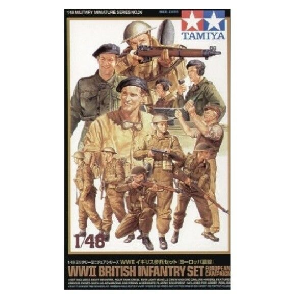 Tamiya 1/48 scale WW2 British Commonwealth Infantry figures Europe