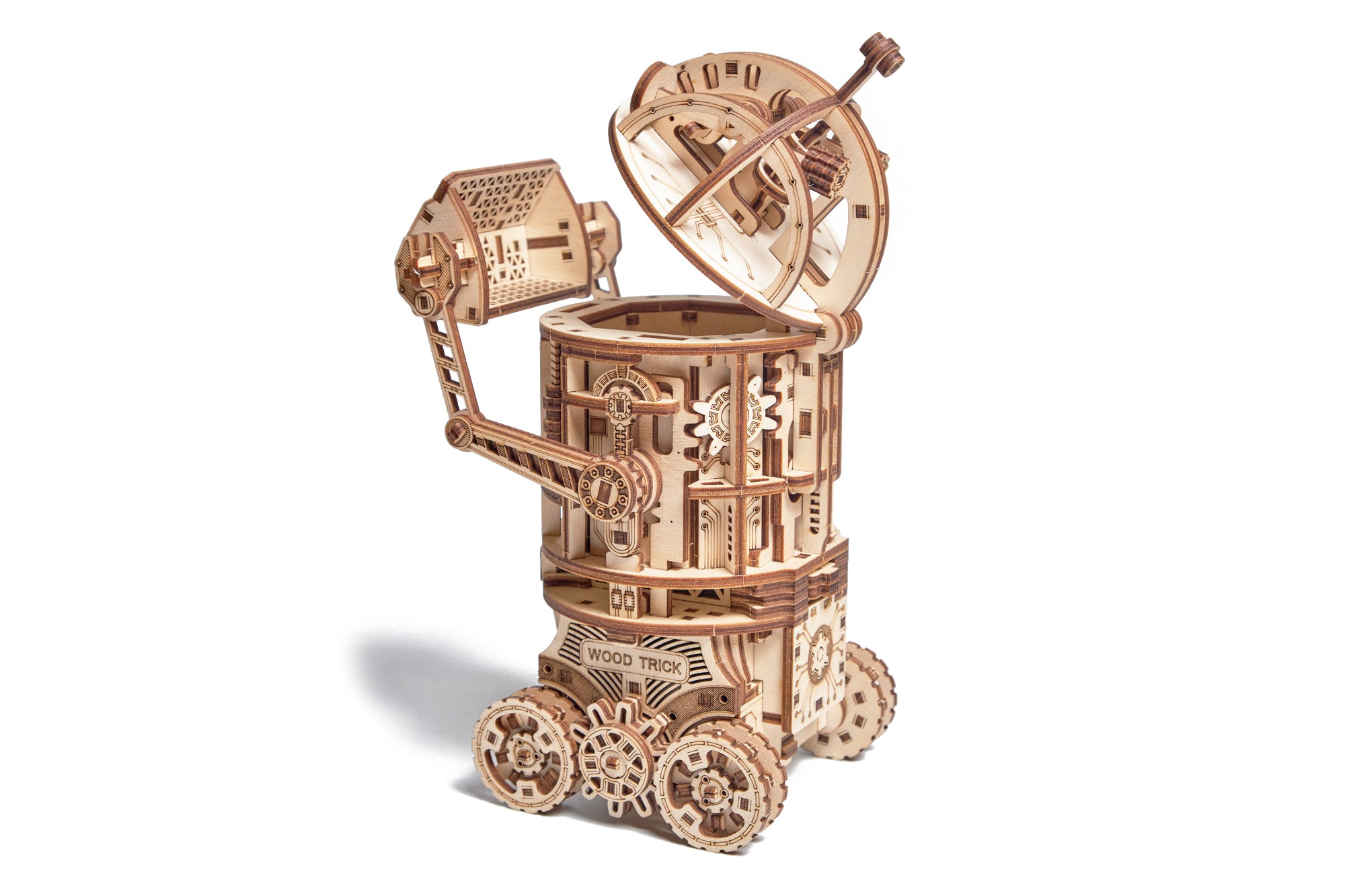 Wood Trick 3D Wooden Model Kit Space Junk Robot mechanical Fields Wood Trick 3D Wooden Model Kit Space Junk Robot mechanical Fields
