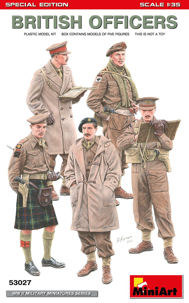 Miniart 1/35 scale WW2 BRITISH OFFICERS. SPECIAL EDITION figure set