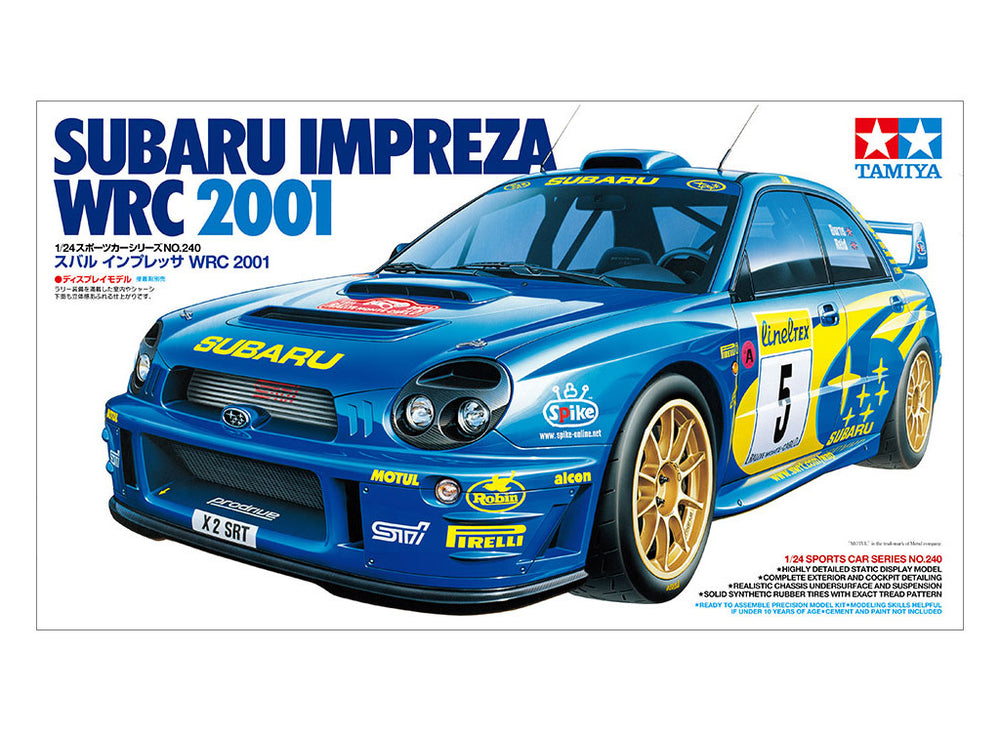 TAMIYA 1/24 Scale CARS SUBARU IMPREZA WRC 2001 car model kit
