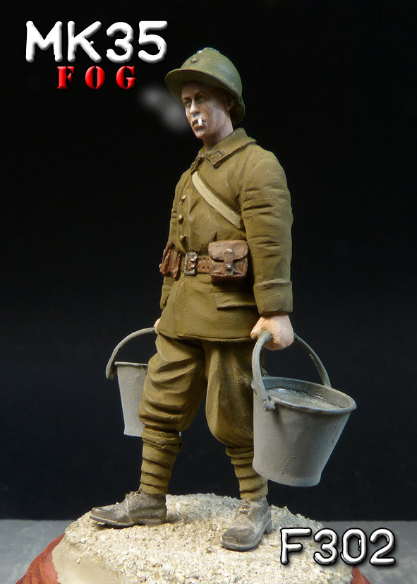 MK35 FoG models 1/35 scale resin WW2 French soldier - France 1940 - Water corvee