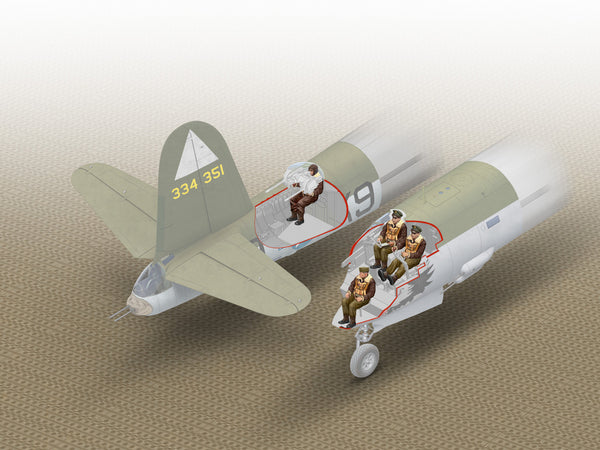 ICM 1/48 scale WW2 USAAF B-26 Marauder U.S. Crew (4 Figures)