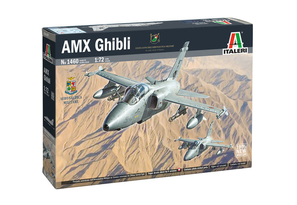 Italeri 1/72 scale AMX Ghibli single seat fighter jet model kit