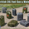 Gecko Models 1/35 Modern British 20l Fuel Cans and Water Can Set # 0079