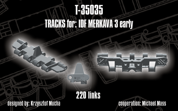 Quick Tracks 1/35 scale track upgrade Tracks for IDF Merkava Mk 3 early