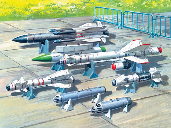 ICM 1/72 Soviet Air-to-Surface Aircraft Armament (X-29T, X-31P, X-59M missiles, B-13L, B-8M1 rocket containers, KAB-500Kr bombs)