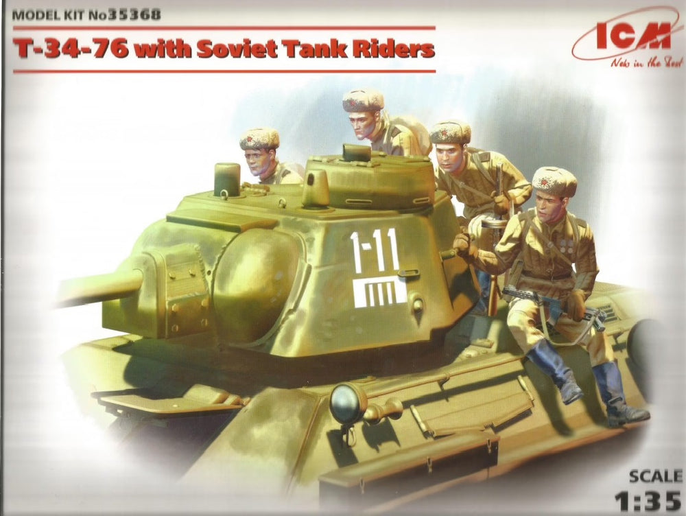 ICM 1/35 WW2 T34-76 with Soviet Tank Riders