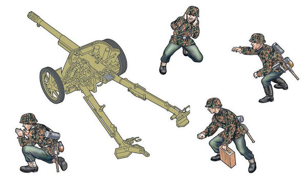 Italeri 1/35 WW2 German Pak 97/38 Anti-Tank Gun with Crew