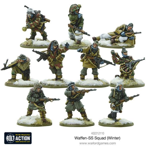 Warlord Games 28mm - Bolt Action WW2 German Winter SS Squad