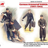 ICM 1/35 WW2 German Armoured Vehicle Crew (1941-1942) (4 figures and cat)