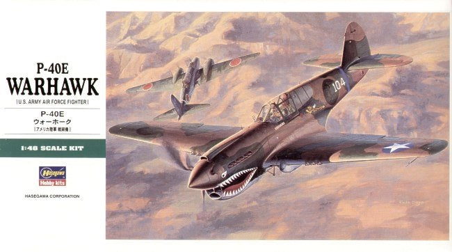 Hasegawa 1:48 WW2 US Curtiss P-40E Warhawk