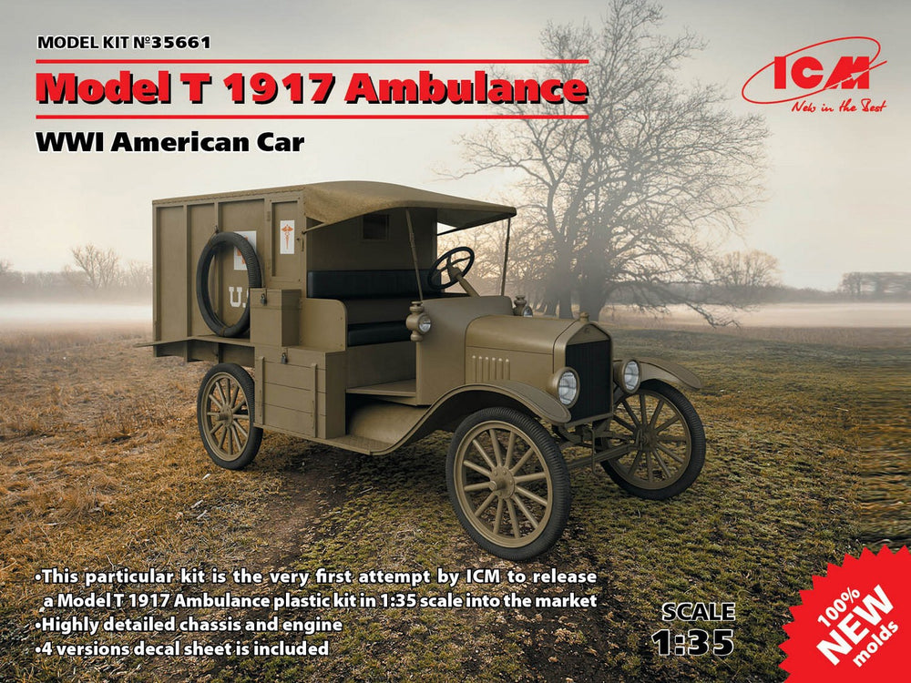 ICM 1/35 WW1 Model T 1917 Ambulance, WWI American Car