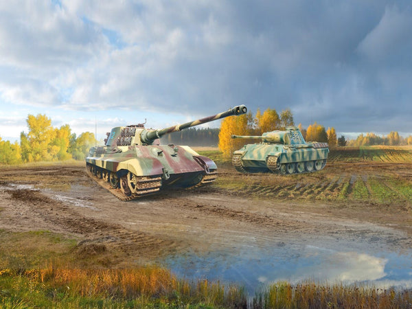 ICM 1/35 WW2 German Panzerwaffe Steel Cats (Pz.Kpfw.V Panther Ausf.D & Pz.Kpfw.VI Ausf.B King Tiger Tanks)