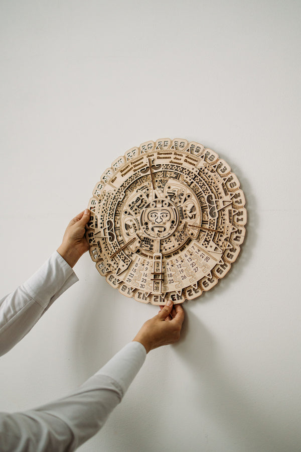 Wood Trick 3D wooden model kit Mayan Calendar