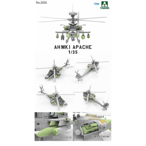 TAKOM 1/35 AH MK. I Apache Attack Helicopter