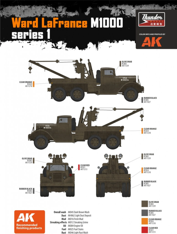 Thunder Model 1/35 WW2 US Heavy Wrecker Ward LaFrance Model 1000, series 1