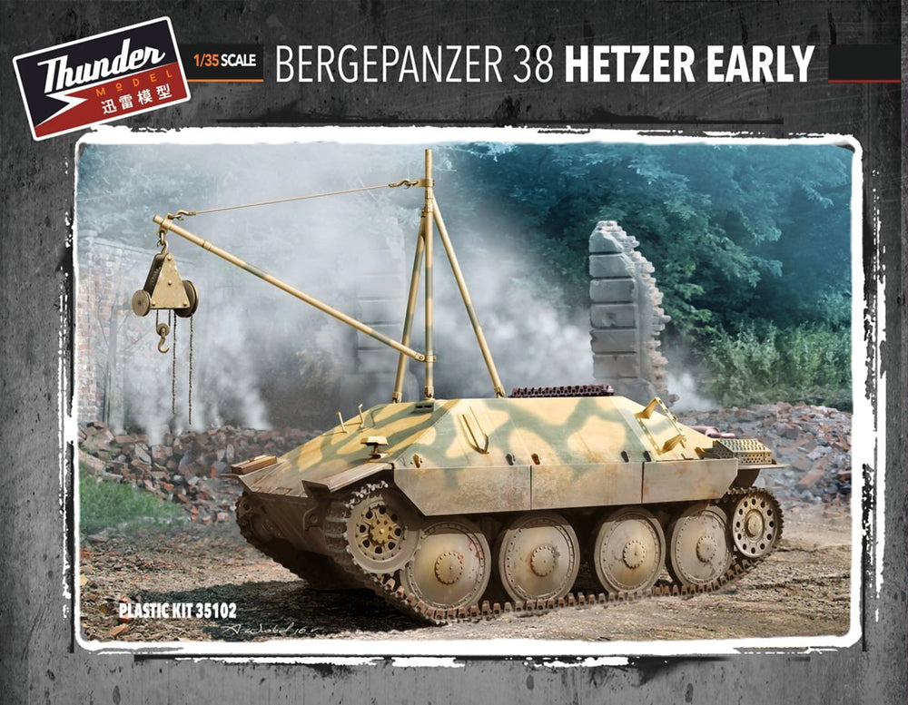 Thunder Model 1/35 WW2 German Bergepanzer Hetzer Early