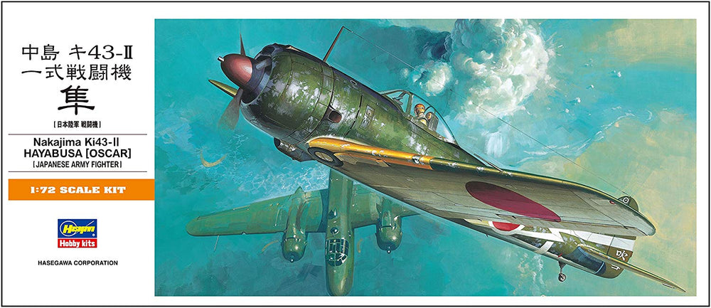 Hasegawa 1:72 Scale WW2 IJN Nakajima Ki43-II Hayabusa (OSCAR)