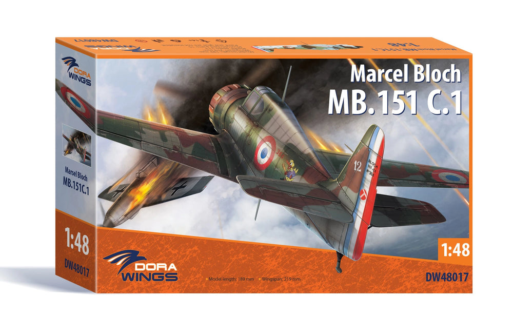 Dora Wings 1/48 Scale DORDW48017 Bloch MB.151C.1, 1/48