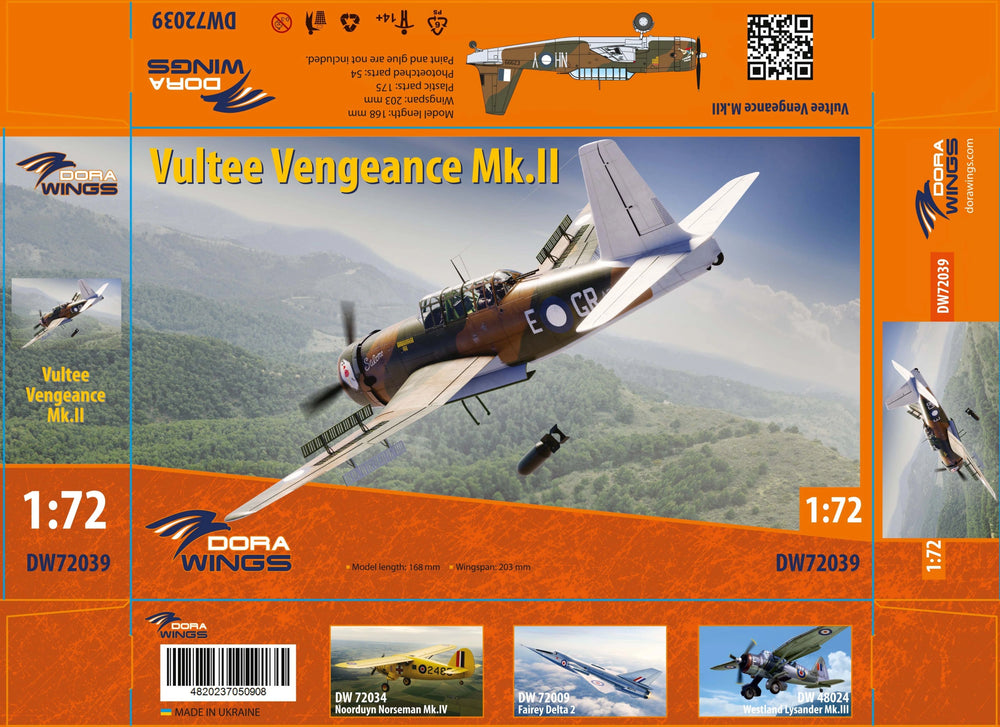 Dora Wings 1/72 Scale DORDW72039 Vultee Vengeance Mk2 1/72