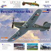 Dora Wings 1/72 Scale DORDW72003 Percival Proctor Mk.1 marking of Czechoslovakia, 1/72