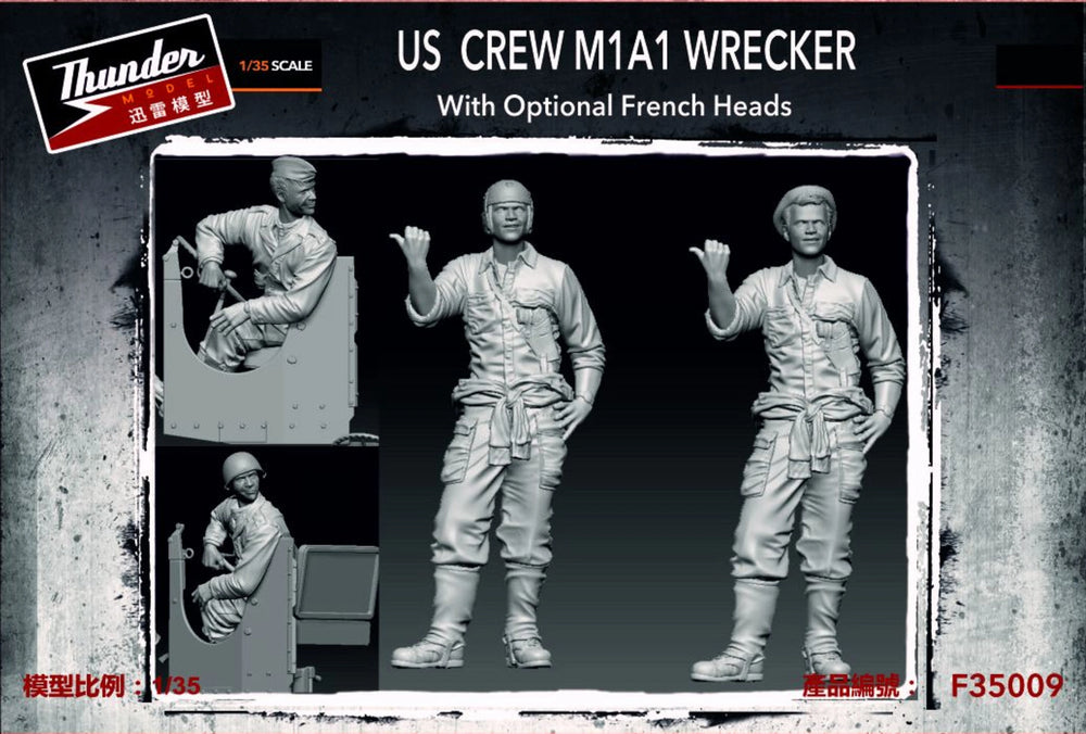 Thunder Model 1/35 WW2 US Crew M1A1 Wrecker