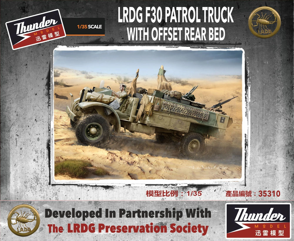 Thunder Model 1/35 WW2 LRDG F30 Patrol Truck with Offset Rear Bed