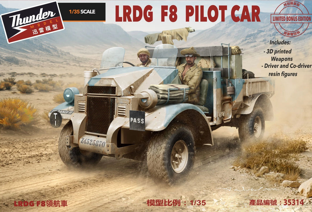 Thunder Model 1/35 WW2 LRDG F8 Pilot Car bonus edition