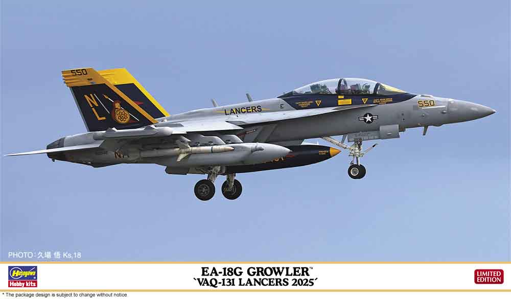 Hasegawa 1/72 EA-18G Growler VAQ-131 Lancers 2025 Kit