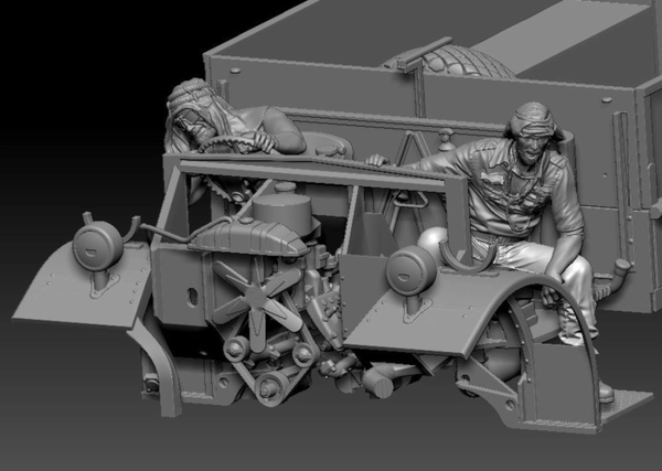 Thunder Model 1/35 WW2 LRDG Figures Crew set #2 